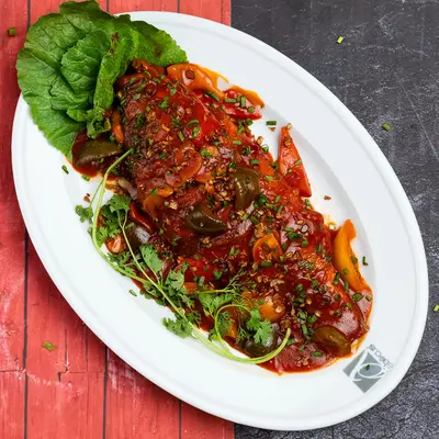 Deep Fried Red Snapper in Hot Garlic Sauce